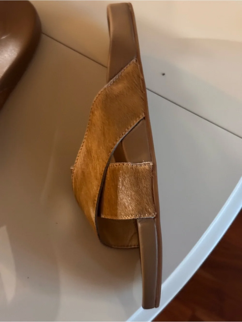 OluKai Women’s Kipe’A OHO  Tan/Tan Cross-Strap Slide Sandals